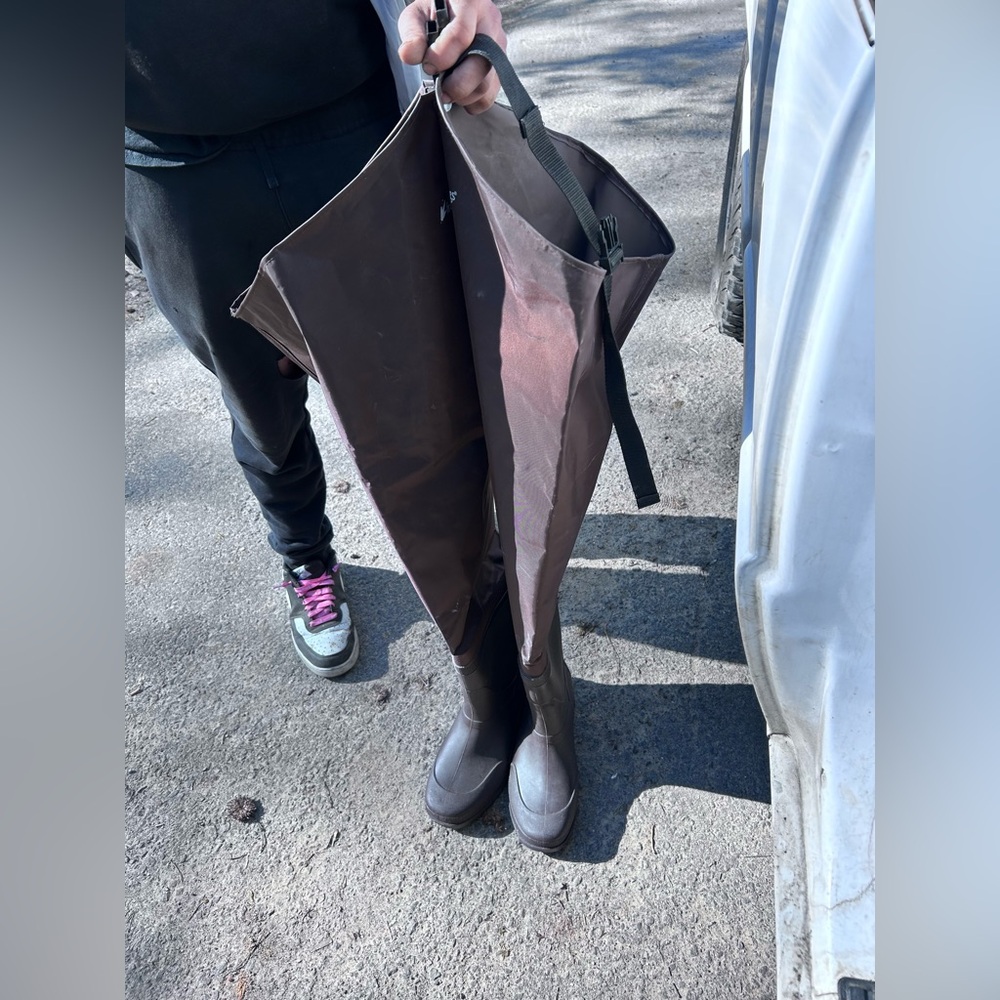 Men's Chest-High Waterproof Fishing Waders - Brown